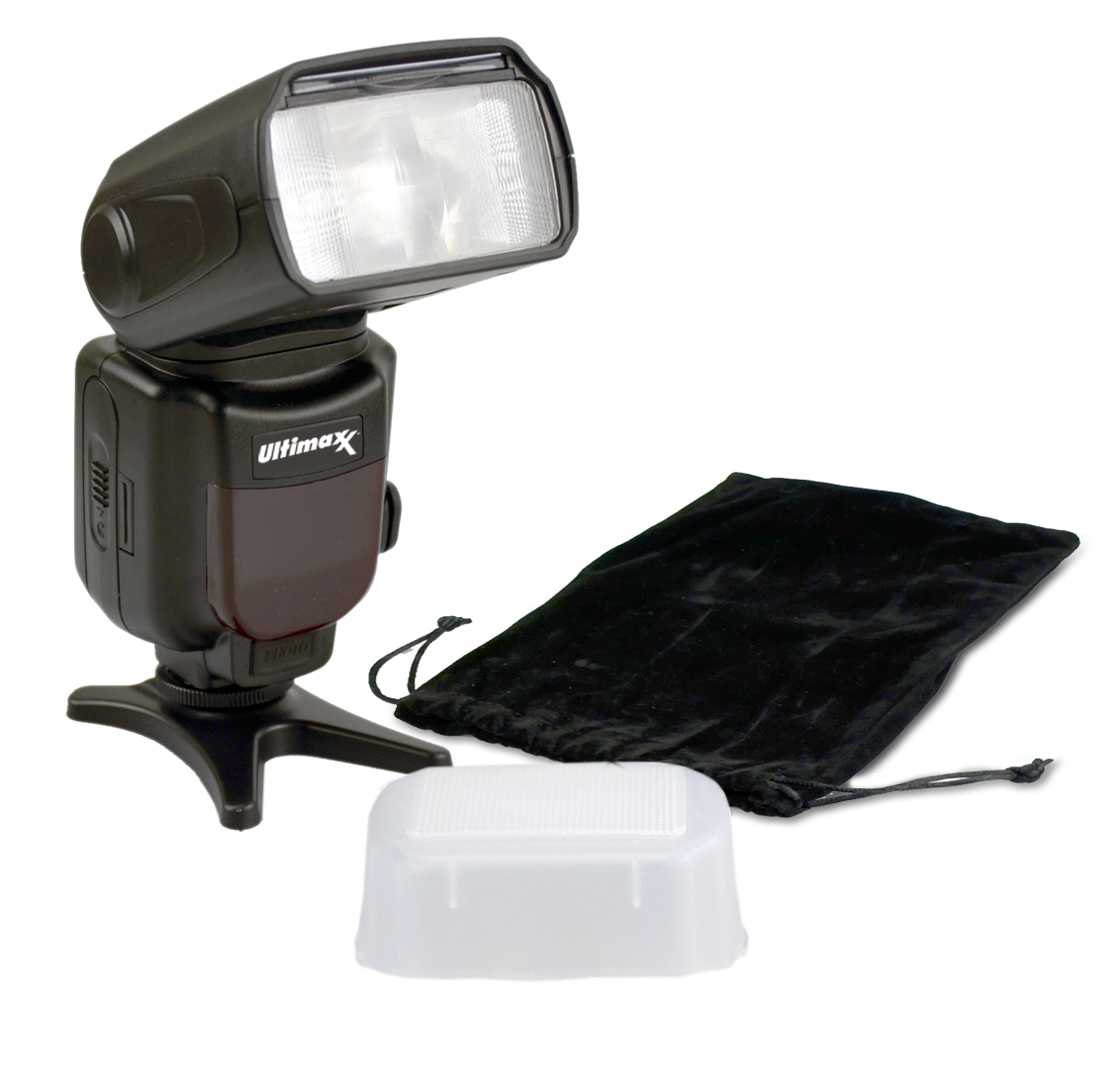 Ultimaxx Auto Flash w/ LCD Display, Slave Mode, Carry Pouch