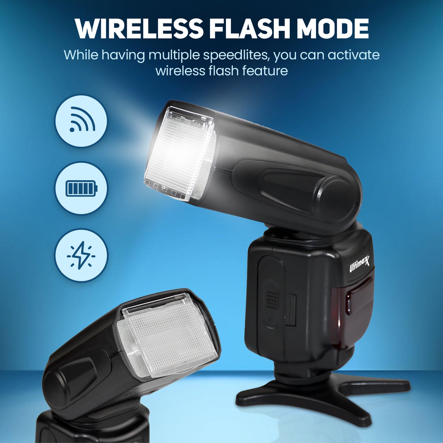 ULTIMAXX TTL DEDICATED FLASH WITH LCD & CASE FOR CANON