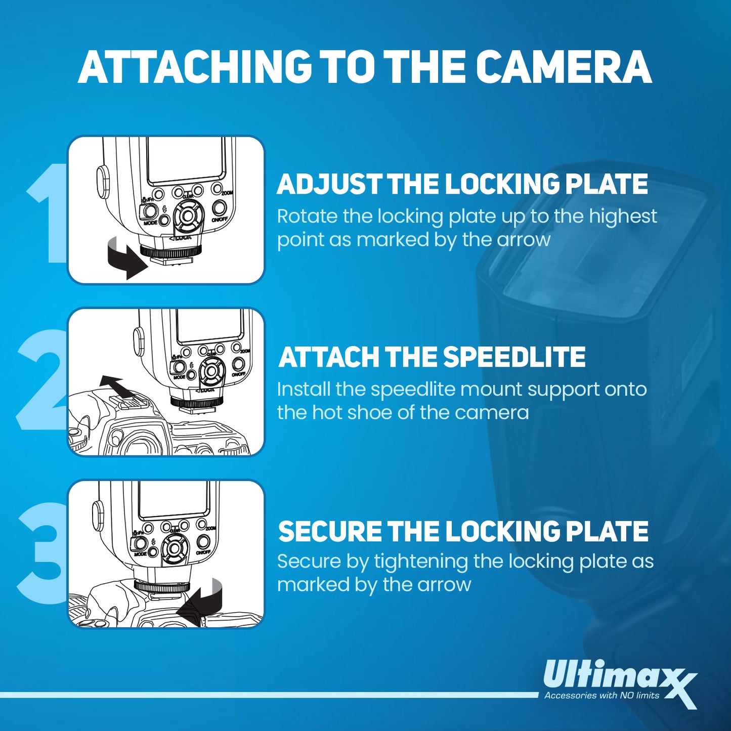 ULTIMAXX TTL DEDICATED FLASH WITH LCD & CASE FOR CANON