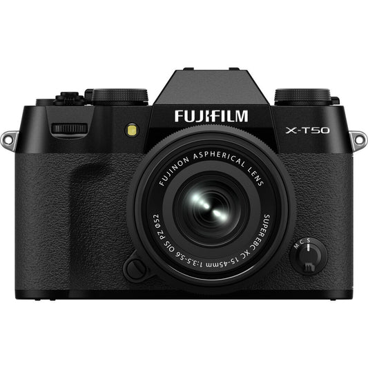 FUJIFILM X-T50 Mirrorless Camera with XC 15-45mm f/3.5-5.6 Lens (Black)