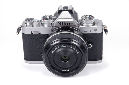 Nikon Zfc Mirrorless Camera (Silver) with NIKKOR Z 28mm f/2.8 (SE) Lens