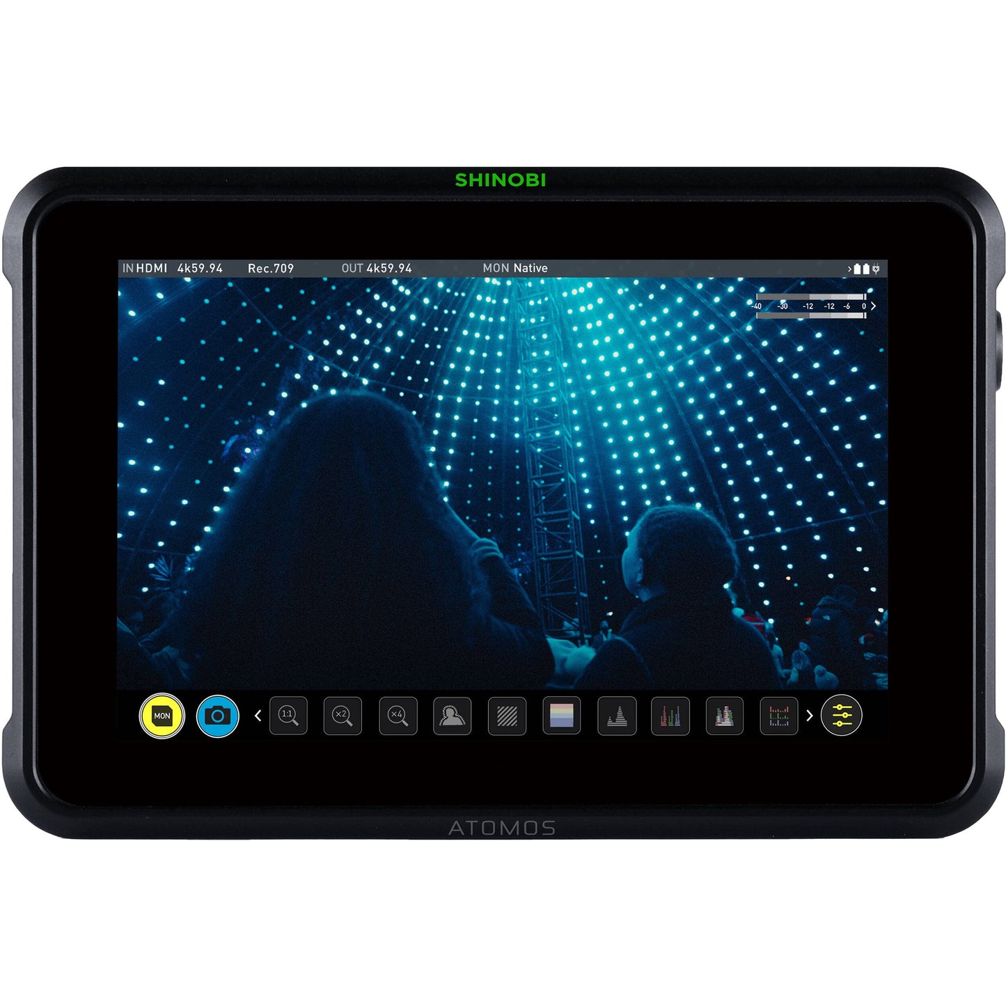 Atomos Shinobi II 5.2" 4K HDMI/SDI Monitor & Power Bundle - Includes: Manufacturer Accessories + 2X Extended Life NP-F975 Batteries + AC/DC Rapid Home & Travel Battery Charger + Microfiber Cleaning Cloth