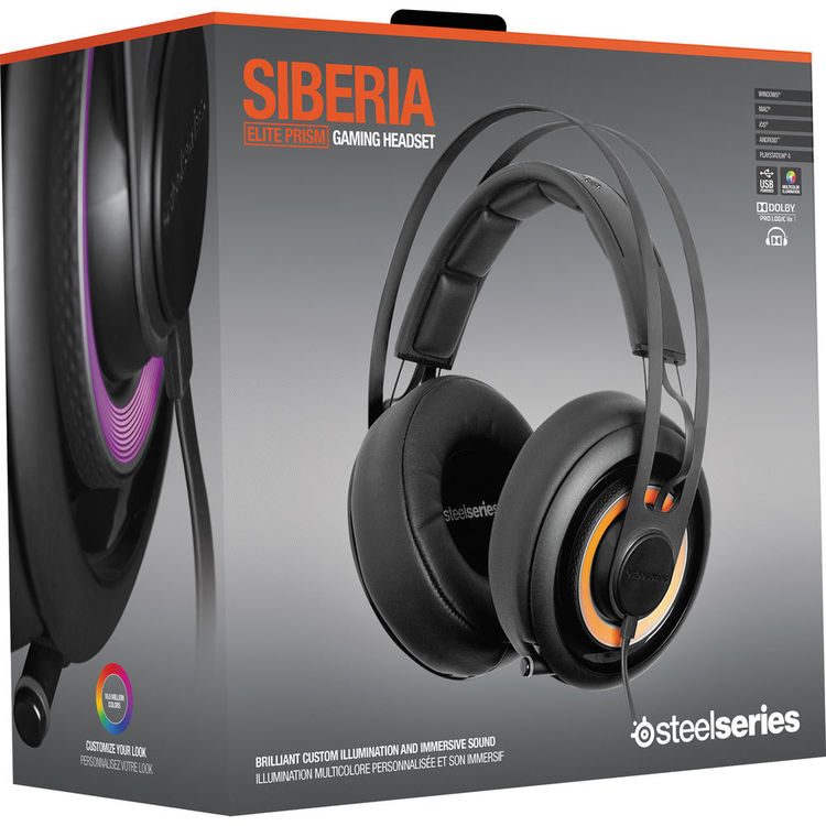 SteelSeries Siberia Elite Prism Gaming Headset-Jet Black