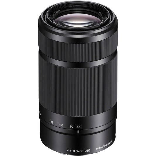 Sony E 55-210mm F/4.5-6.3 Lens for Sony E-Mount Cameras (Black) White Box