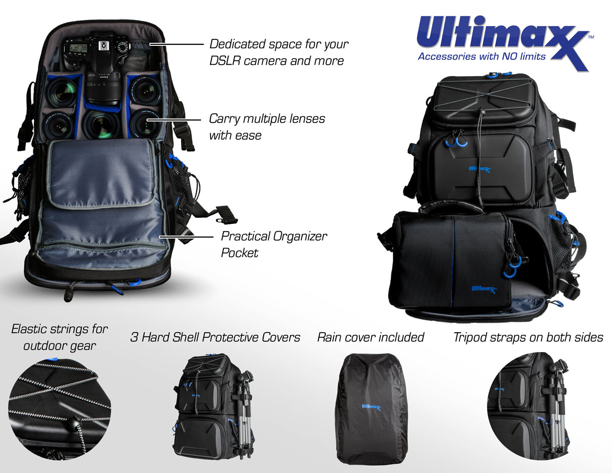 ULTIMAXX Professional Deluxe Camera Backpack
