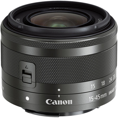Canon EF-M 15-45mm f/3.5-6.3 IS STM Lens (Graphite) (White Box)