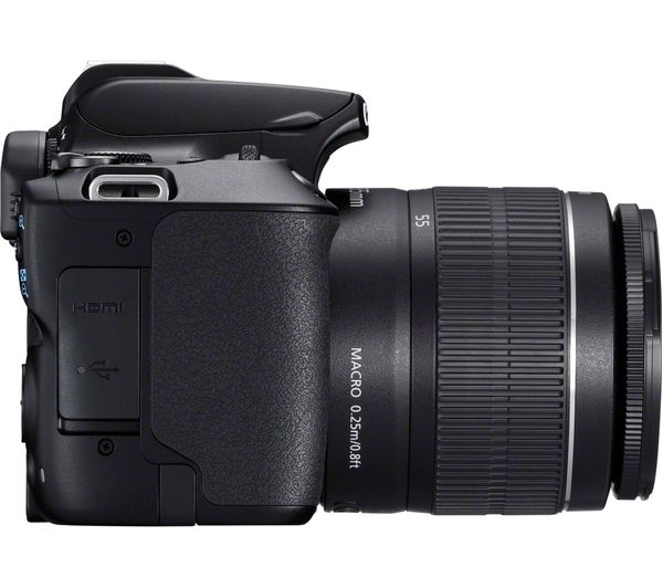 Canon EOS 250D + EF-S 18-55mm f/4-5.6 IS STM Lens (Black)
