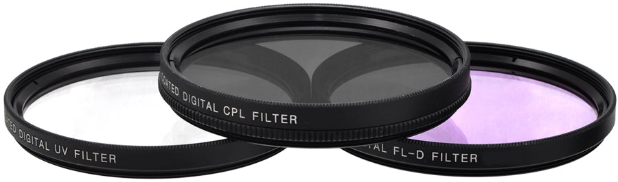 Pro series Multi Coated HD 3 Pc. Digital Filter Set 62mm (UV-CPL-FLD)