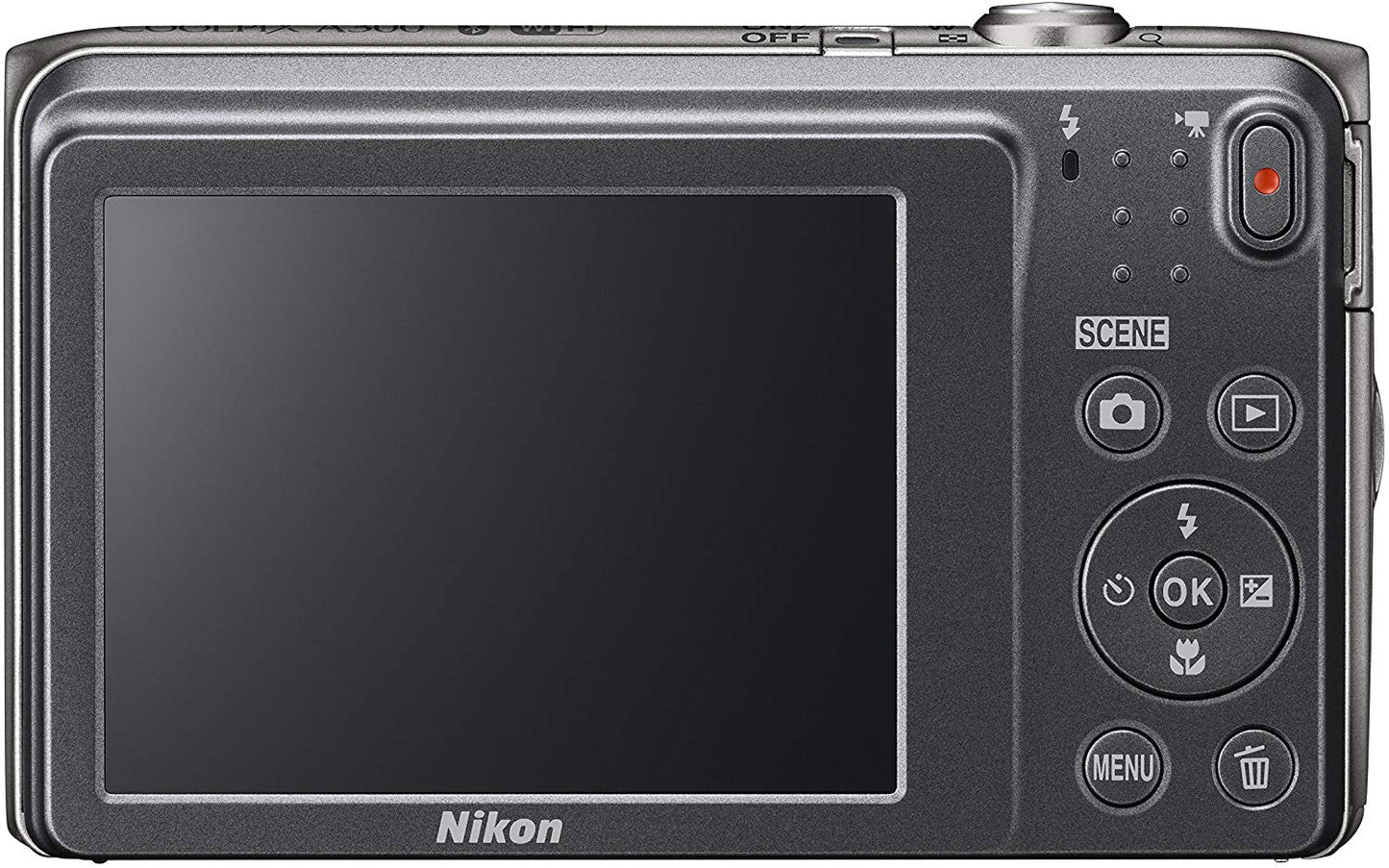 Nikon COOLPIX A100 20.1 MP Point & Shoot Digital Camera, Silver