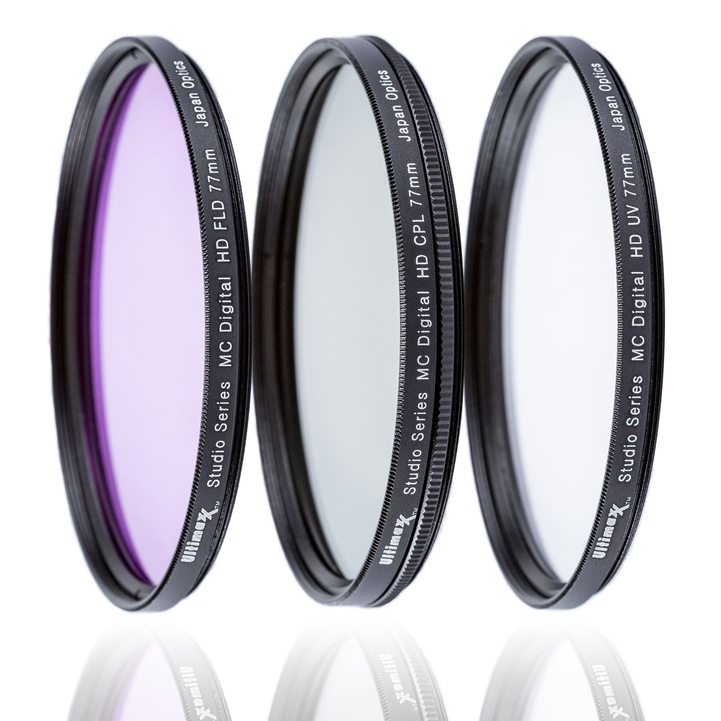 ULTIMAXX 3 Piece Multi Coated HD Filter Kit 43mm (UV, CPL, FLD)