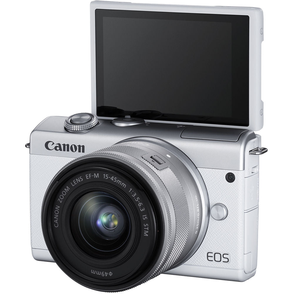 Canon EOS M200 Mirrorless Digital Camera with 15-45mm Lens (White)