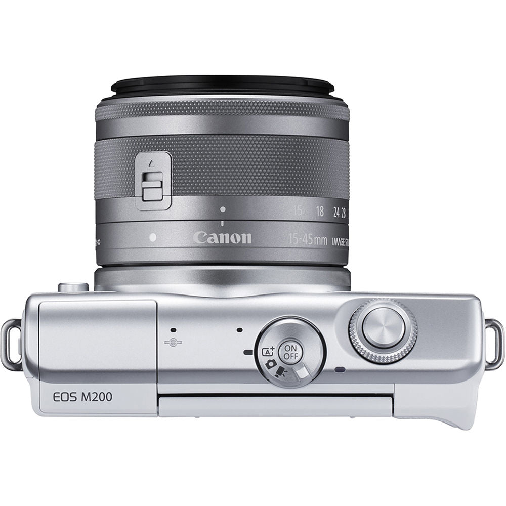 Canon EOS M200 Mirrorless Digital Camera with 15-45mm Lens (White)
