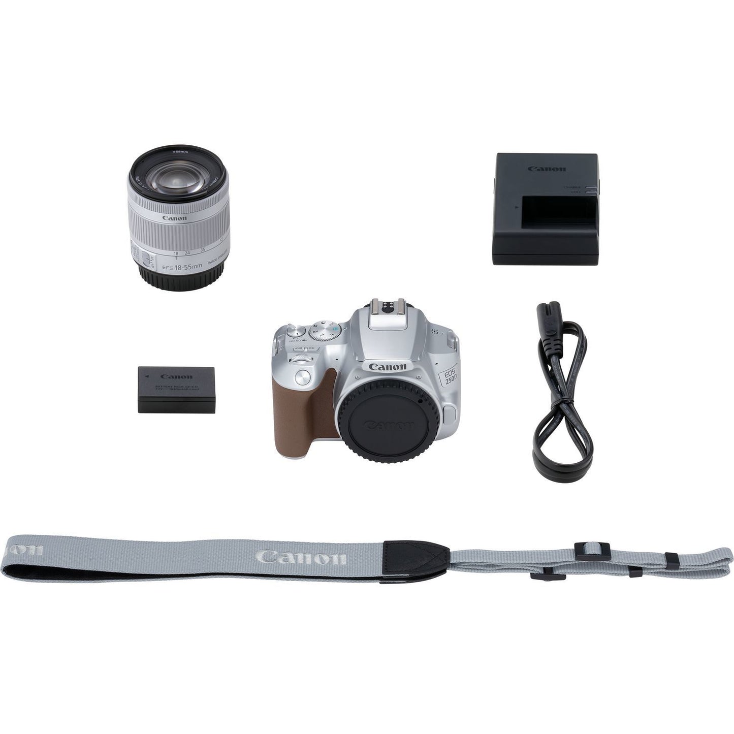 Canon EOS 250D + EF-S 18-55mm f/4-5.6 IS STM Lens (Silver)