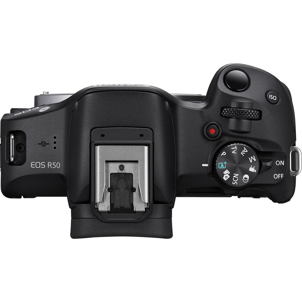 Canon EOS R50 Mirrorless Camera w/ RF-S 18-45mm f/4.5-6.3 IS STM Lens (Black)