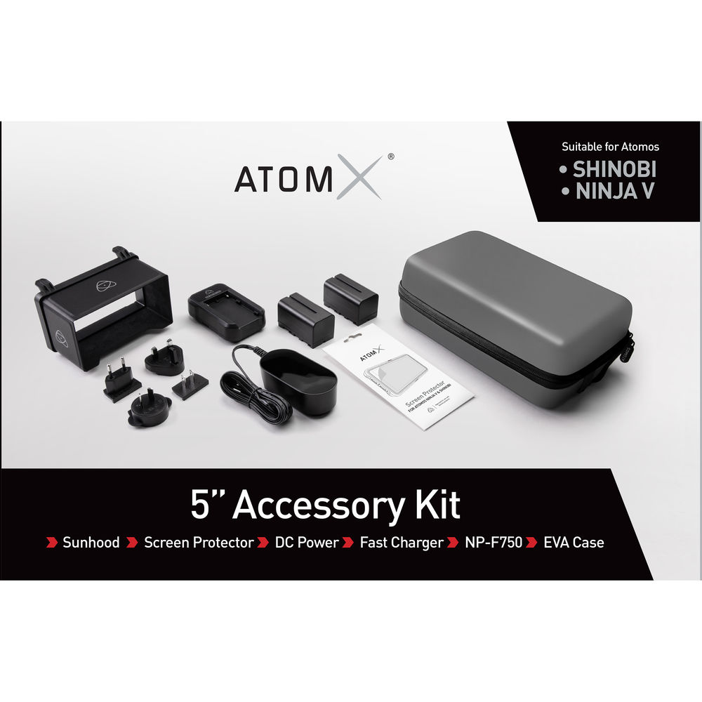 Atomos 5 Accessory Kit compatible with Ninja, Ninja Ultra, Ninja V/V+, Shinobi, or Shinobi SDI monitors