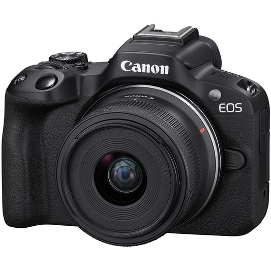 Canon EOS R50 Mirrorless Camera w/ RF-S 18-45mm f/4.5-6.3 IS STM Lens (Black)