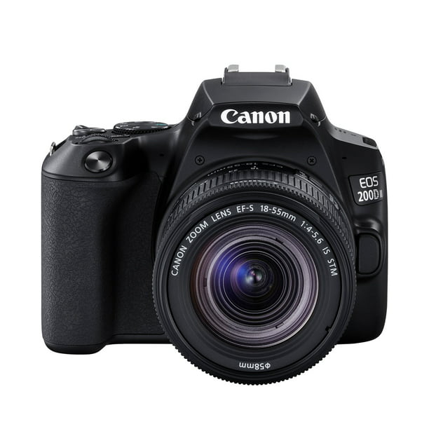 Canon EOS 200D II DSLR Camera w/ EF-S 18-55mm f/4-5.6 IS STM Lens (Black)