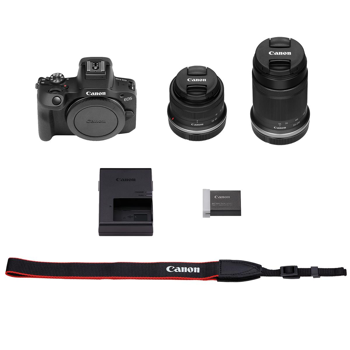 Canon EOS R100 Mirrorless Camera w/ RF-S 18-45mm f/4.5-6.3 & RF-S 55-210mm f/5-7.1 Lens
