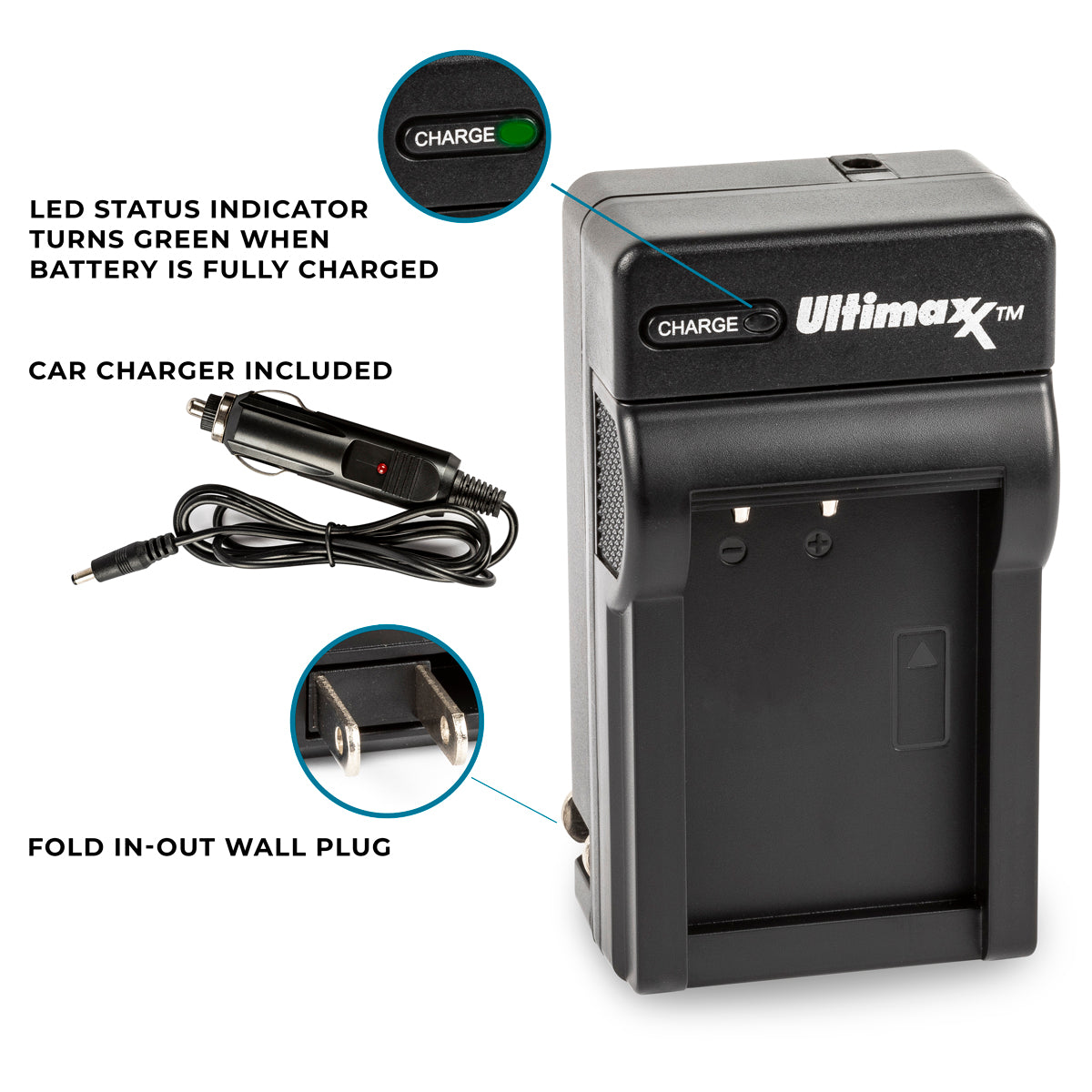 ULTIMAXX Travel Charger for Sony FV100