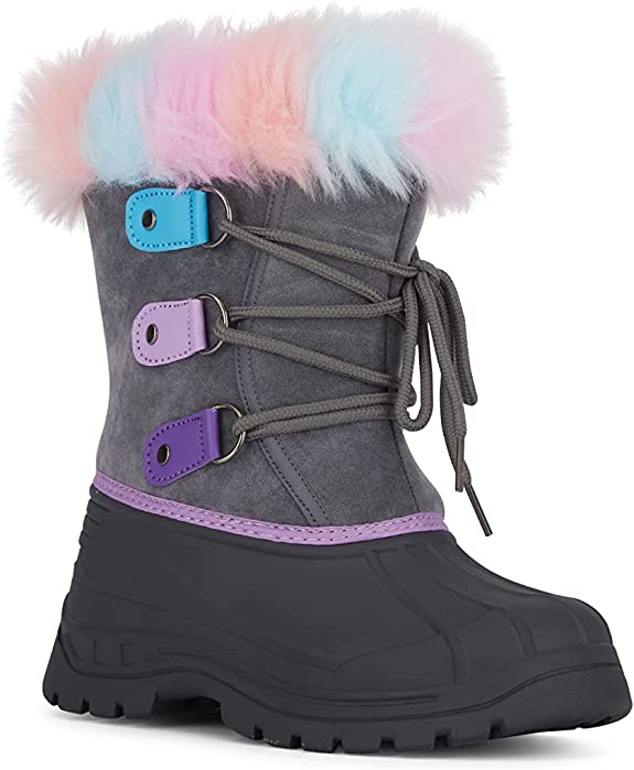 AQUAKIX Rainbow Fur Snow Boots (Y11)