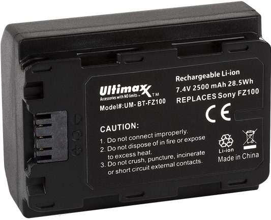 ULTIMAXX Replacement battery for Sony NP - FZ100 - 2500 mah