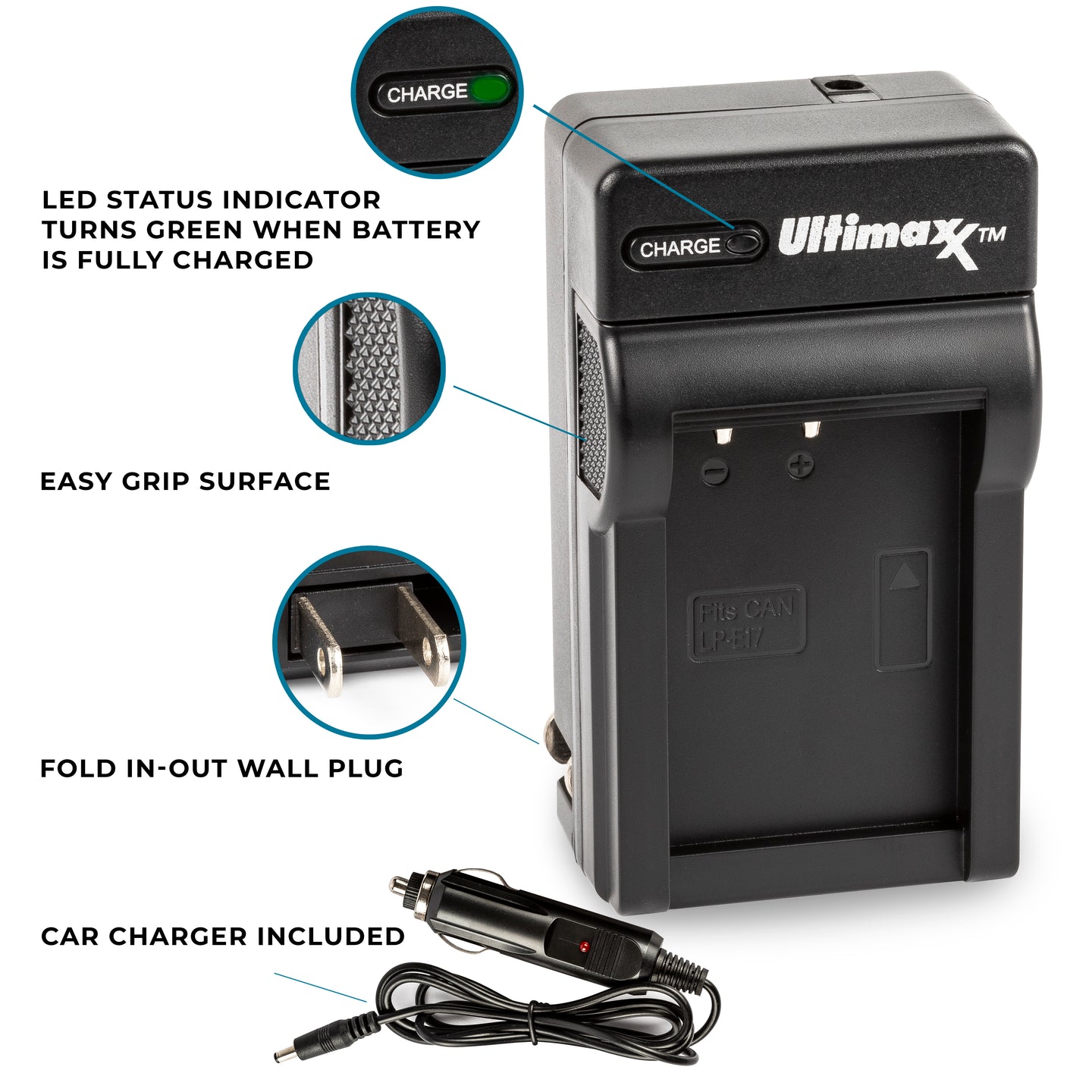 ULTIMAXX Travel charger for Nikon ENEL20