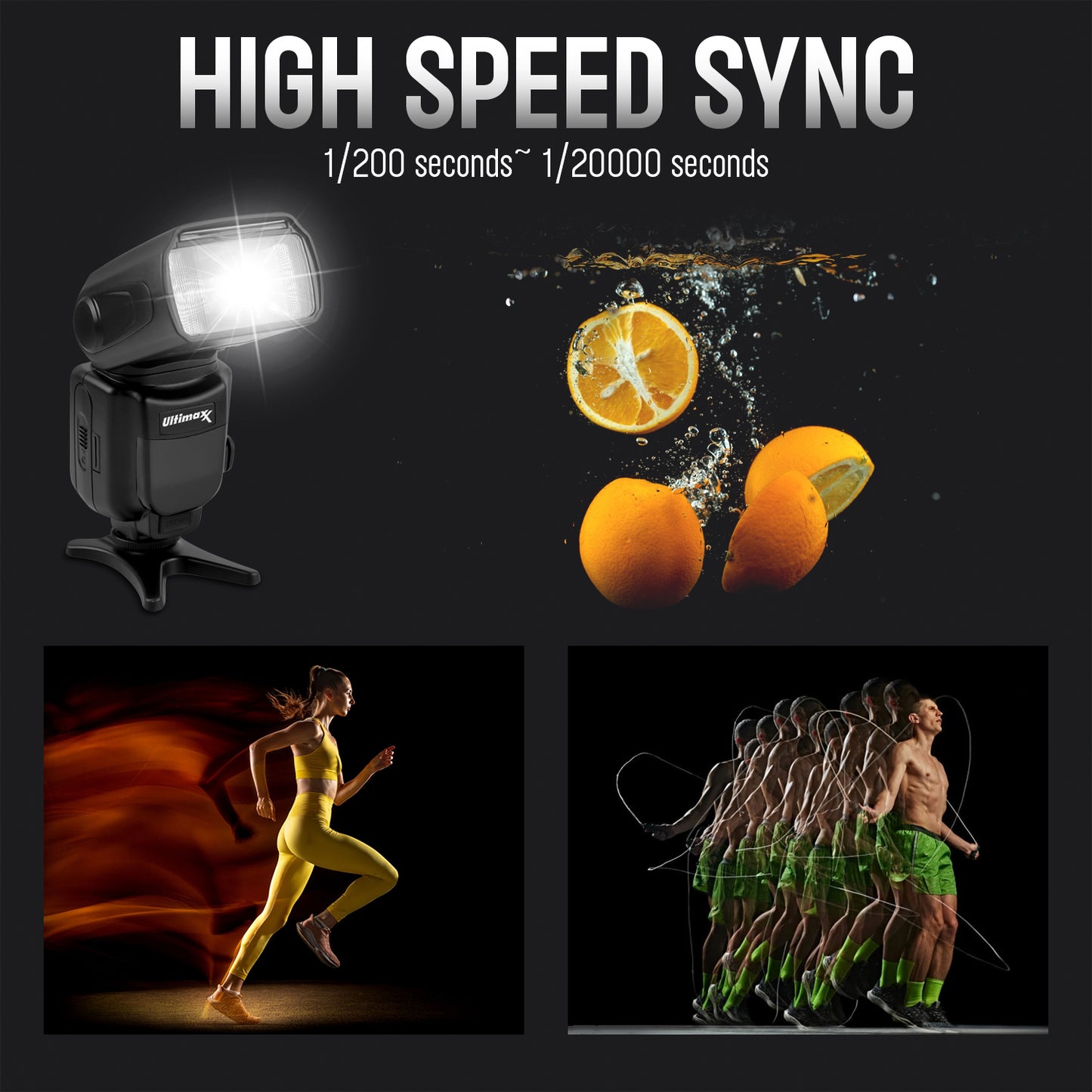 Ultimaxx Auto Flash w/ LCD Display, Slave Mode, Carry Pouch
