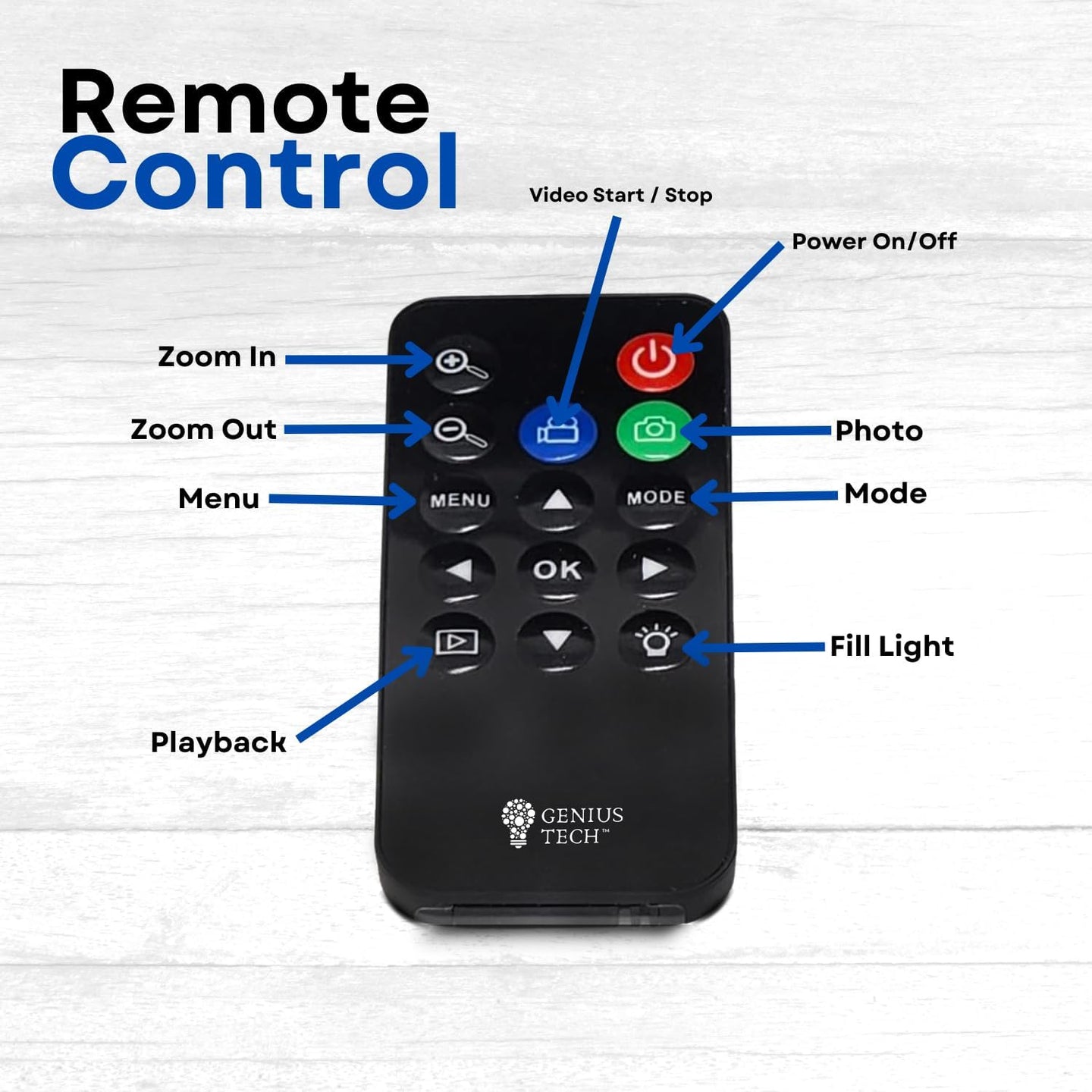 GeniusTech Digital Video Camera, 42MP w/ 32GB SD Card, Remote, Case, USB Cable
