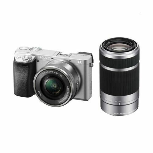 Sony a6400 Mirrorless Camera with 16-50mm & 55-210mm Lens (Silver)