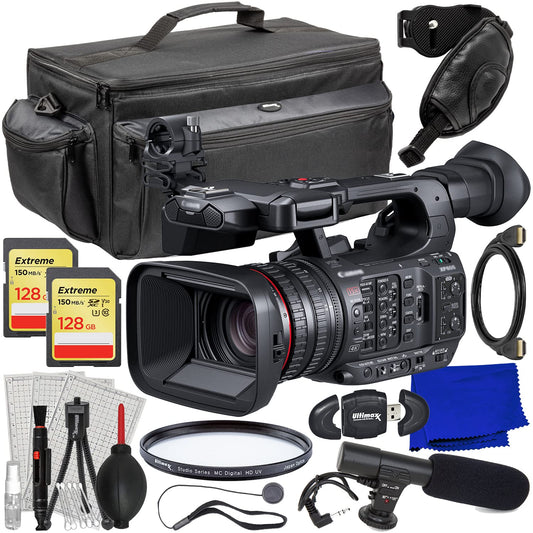 Canon XF605 4K HDR Pro Camcorder Bundle | 22-Piece Video Kit