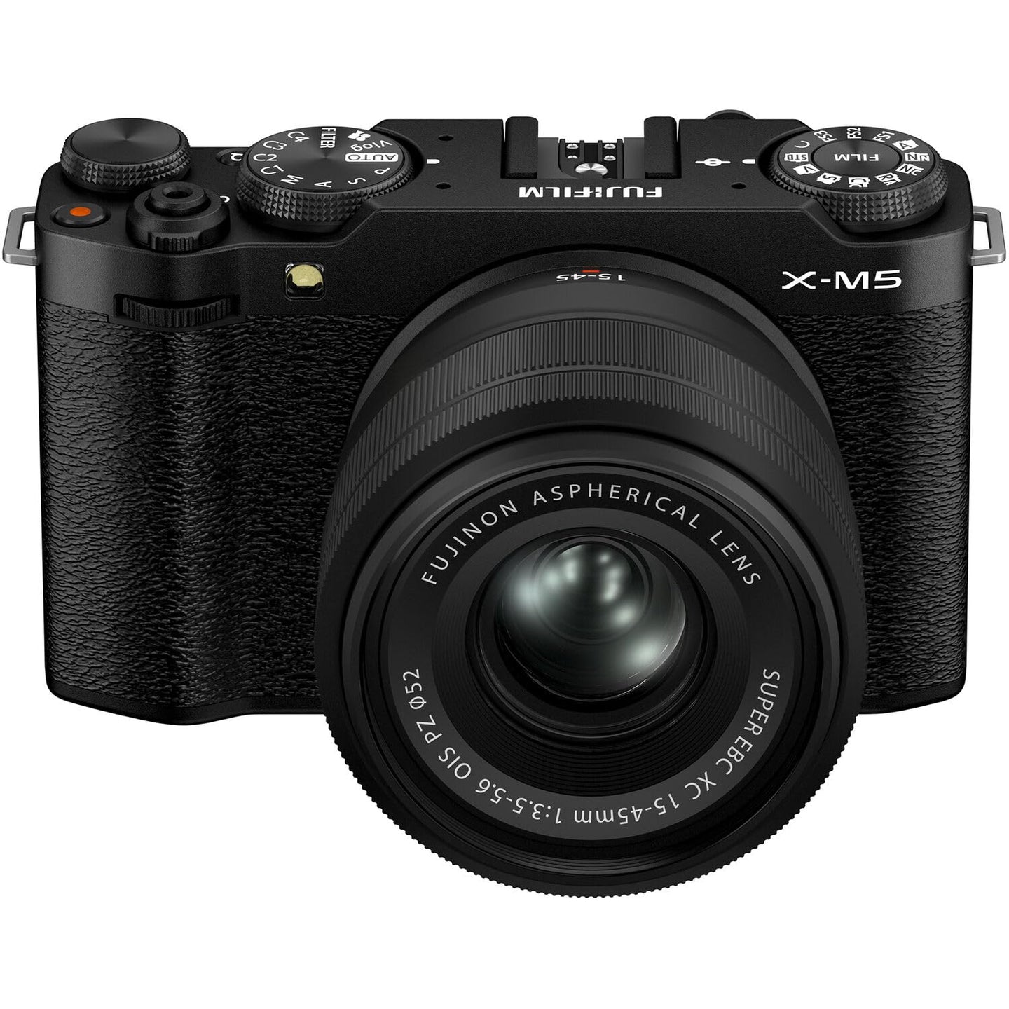 Fujifilm X-M5 Mirrorless Camera with XC 15-45mm f/3.5-5.6 Lens (Black) Bundle with Flexible Tripod, 64GB SD Card & Additional Accessories