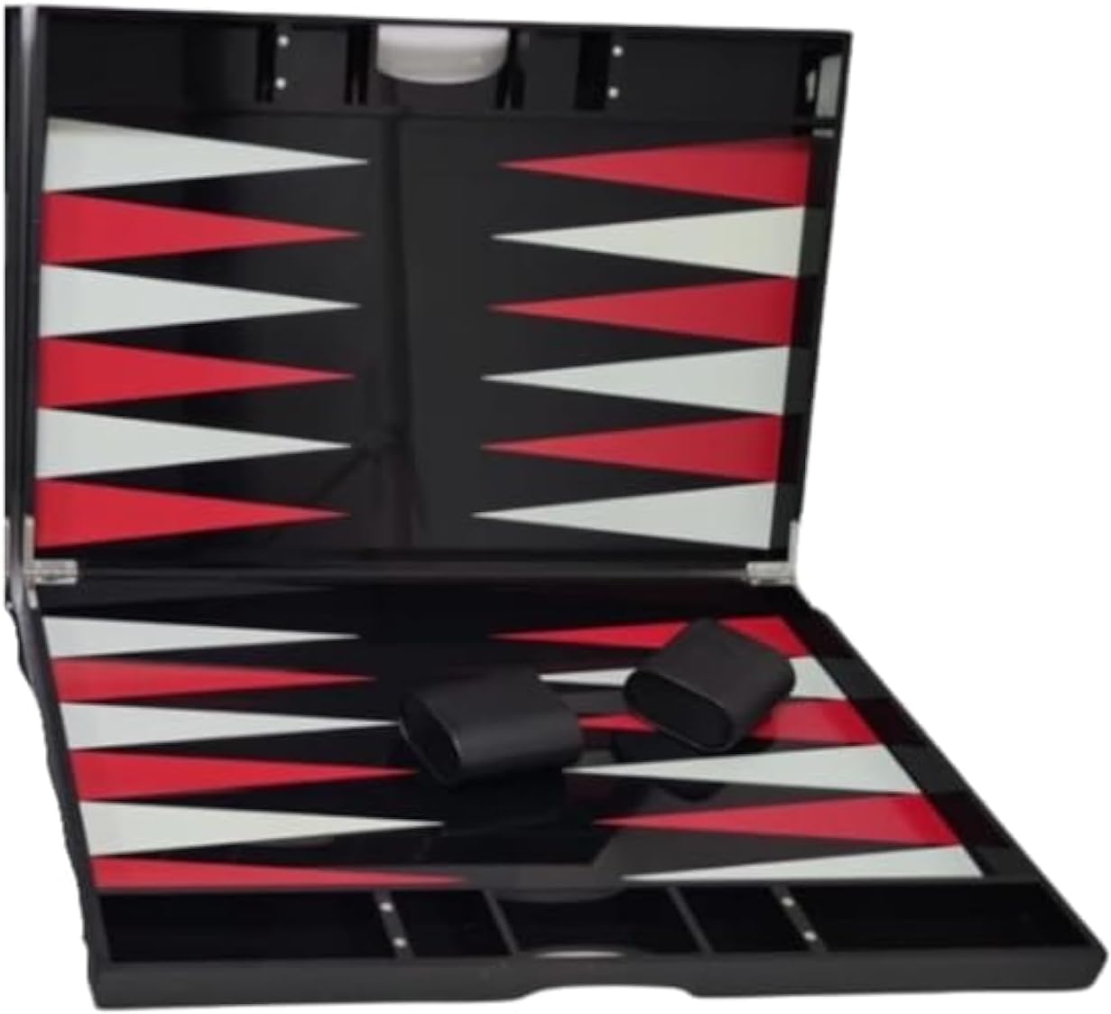 Lucite Acrylic Backgammon Set 18" Large Premium Board and Pieces (Black/Red)