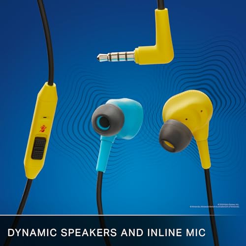 PowerA Wired Earbuds for Nintendo Switch – Fortnite Peely, 3.5 mm, Wired, Officially Licensed, Bonus Virtual Item and Matching Peely Drawstring Bag Included