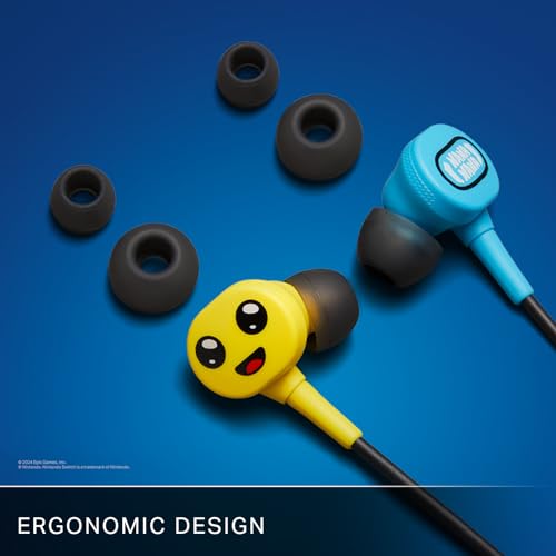 PowerA Wired Earbuds for Nintendo Switch – Fortnite Peely, 3.5 mm, Wired, Officially Licensed, Bonus Virtual Item and Matching Peely Drawstring Bag Included