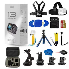 GoPro HERO 13 Black 5.3K HDR 27MP Action Camera - 15PC Accessory Bundle
