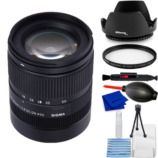 Sigma 18-50mm f/2.8 DC DN Contemporary Lens for Canon RF Bundle 1