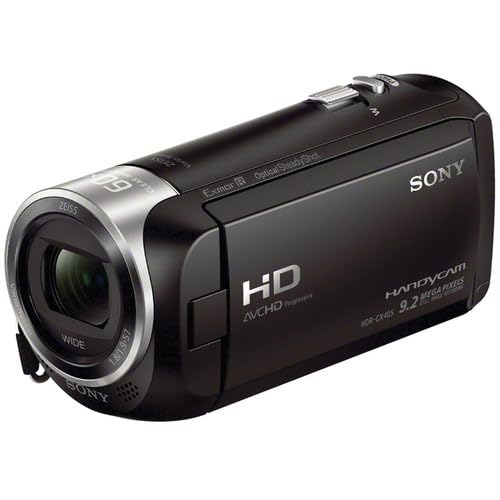 Sony Handycam HDR-CX405 Bundle – 13-Piece Pro Content Creator Kit with 64GB Card, Wide Angle & Telephoto Lenses, LED Light, and Tripod