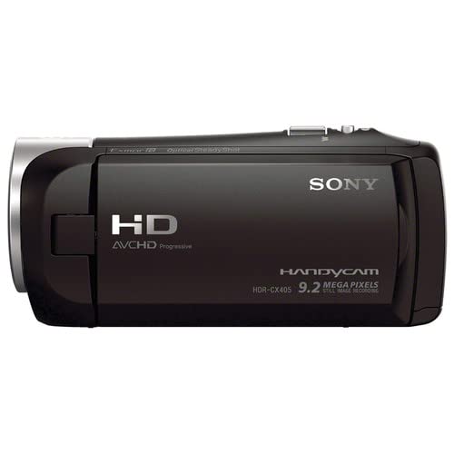 Sony Handycam HDR-CX405 Bundle – 13-Piece Pro Content Creator Kit with 64GB Card, Wide Angle & Telephoto Lenses, LED Light, and Tripod