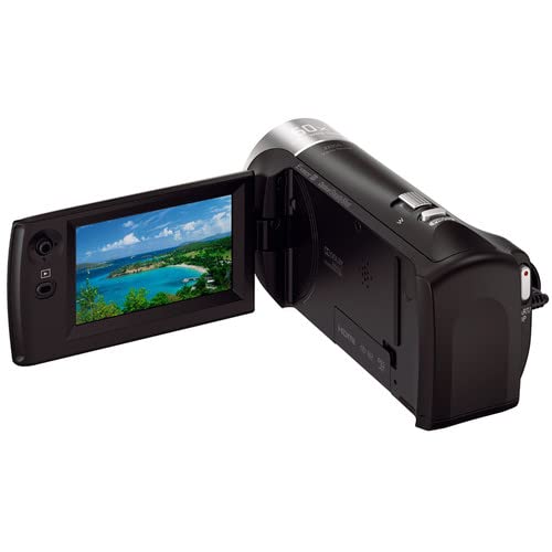 Sony Handycam HDR-CX405 Bundle – 13-Piece Pro Content Creator Kit with 64GB Card, Wide Angle & Telephoto Lenses, LED Light, and Tripod