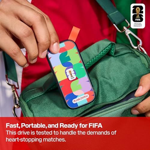 Sandisk 1TB Portable SSD, FIFA World Cup 2026 Edition - Black