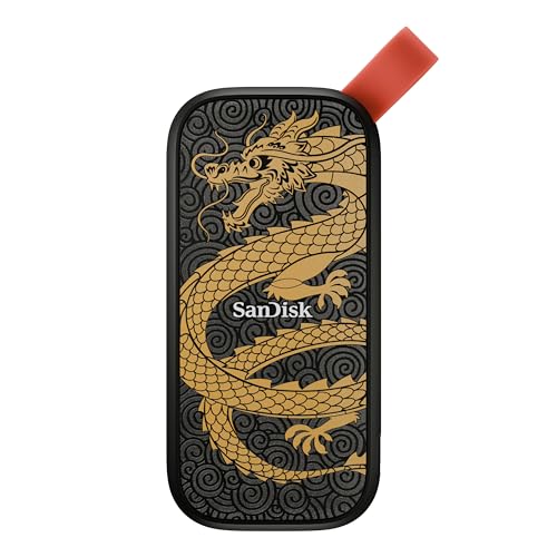Sandisk 1TB Portable SSD, Dragon Edition, Up to 800MB/s Read Speeds