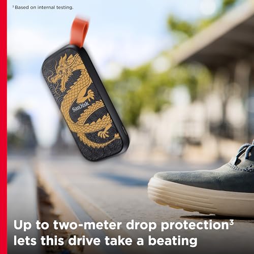 Sandisk 1TB Portable SSD, Dragon Edition, Up to 800MB/s Read Speeds