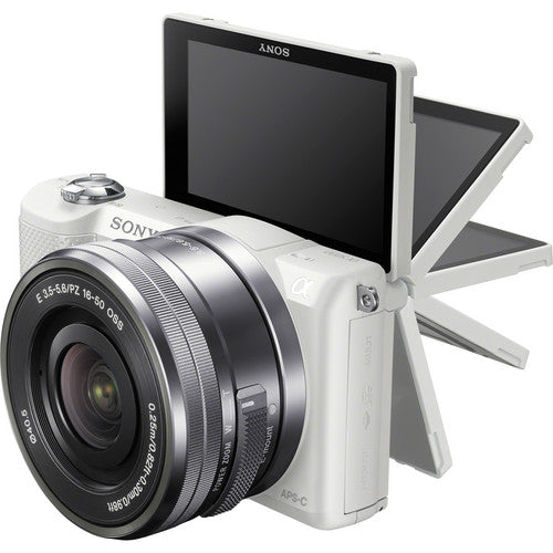 Sony Alpha a5000 20.1 MP Interchangeable Lens Camera with 16-50mm OSS Lens (WHITE)