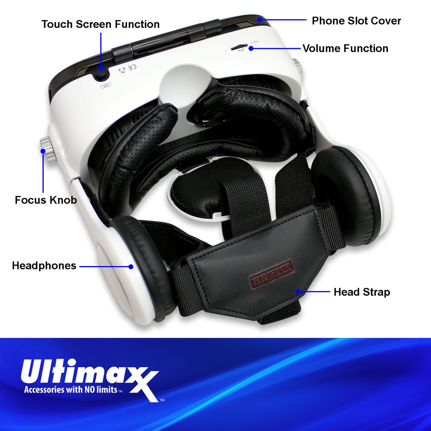ULTIMAXX VIRTUAL REALITY GLASSES WITH HEAD PHONE