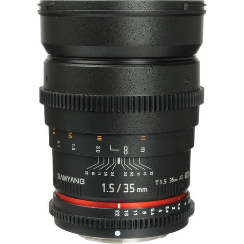 Samyang Cine SYCV35-NEX 35mm T1.5 Aspherical Wide Angle Cine Lens for Sony NEX VDSLR