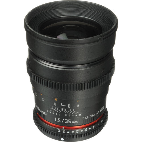 Samyang Cine SYCV35-NEX 35mm T1.5 Aspherical Wide Angle Cine Lens for Sony NEX VDSLR