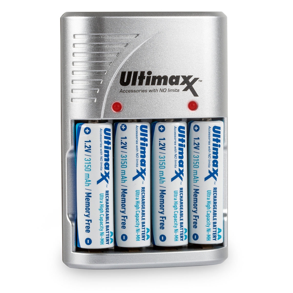 ULTIMAXX 4AA NIMH Rechargeable Batteries (Battery) 3150 mah with Charger