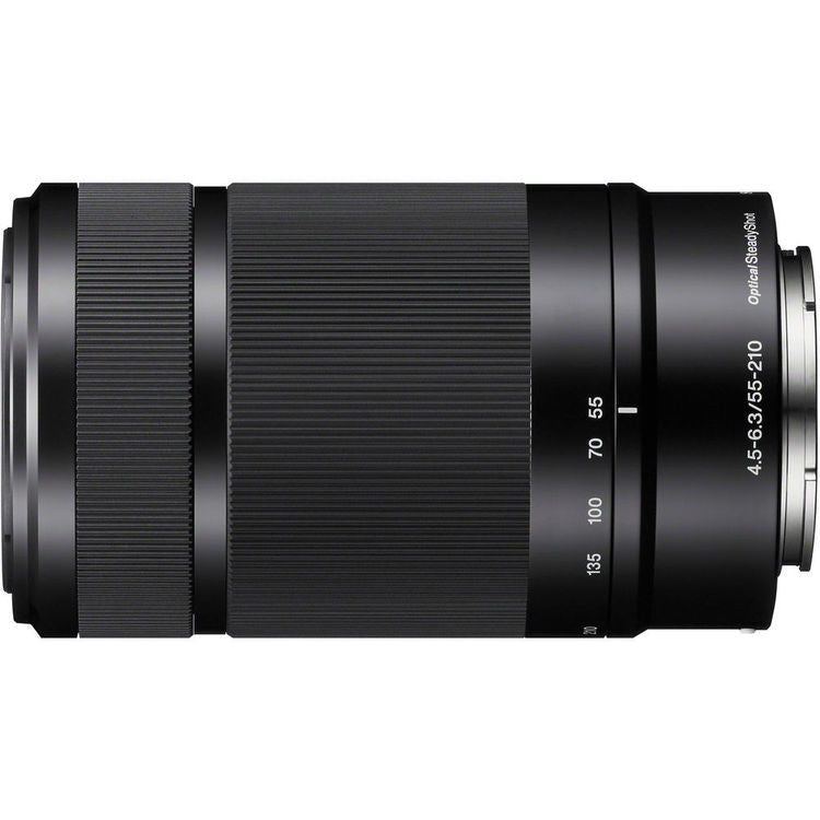 Sony E 55-210mm F/4.5-6.3 Lens for Sony E-Mount Cameras (Black) White Box