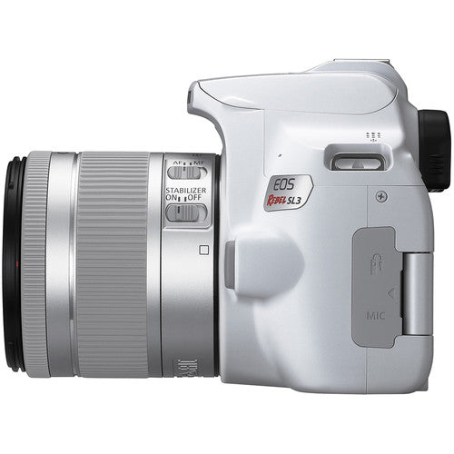Canon EOS Rebel SL3 DSLR Camera w/ EF-S 18-55mm f/4-5.6 IS STM Lens (White)