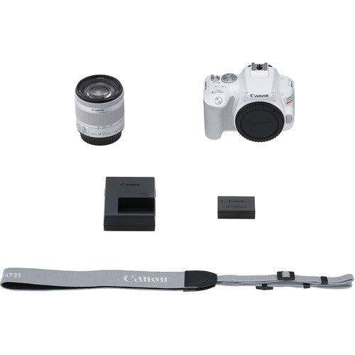 Canon EOS Rebel SL3 DSLR Camera w/ EF-S 18-55mm f/4-5.6 IS STM Lens (White)
